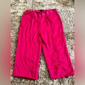 Banana republic pink xl stretchy satin material pants